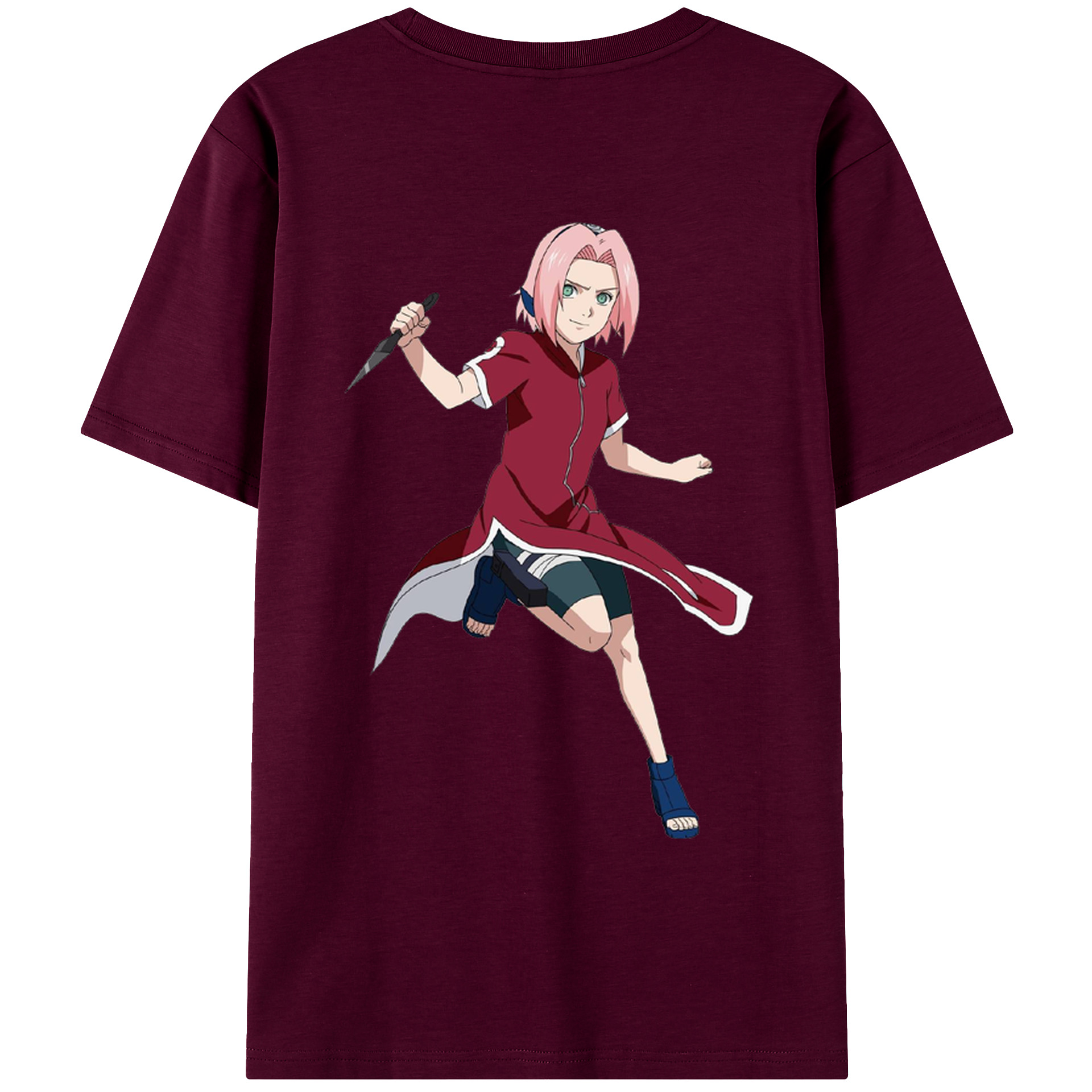 （画像用） NARUTO -ナルト- 春野サクラ Haruno Sakura レディース半袖Tシャツ(バックプリント)